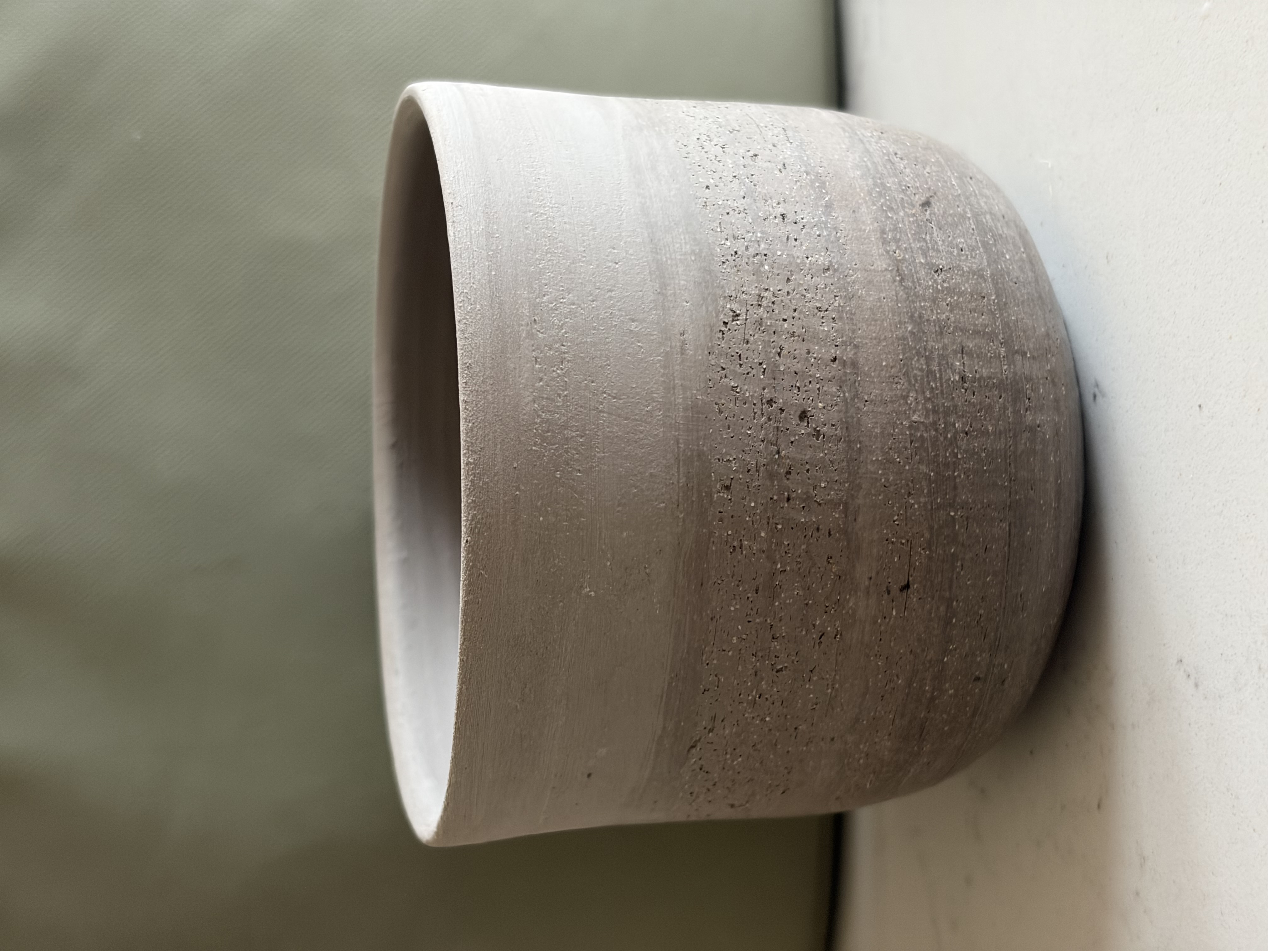 Hand-thrown ceramic vessel, pre-bisque, Atlanta studio